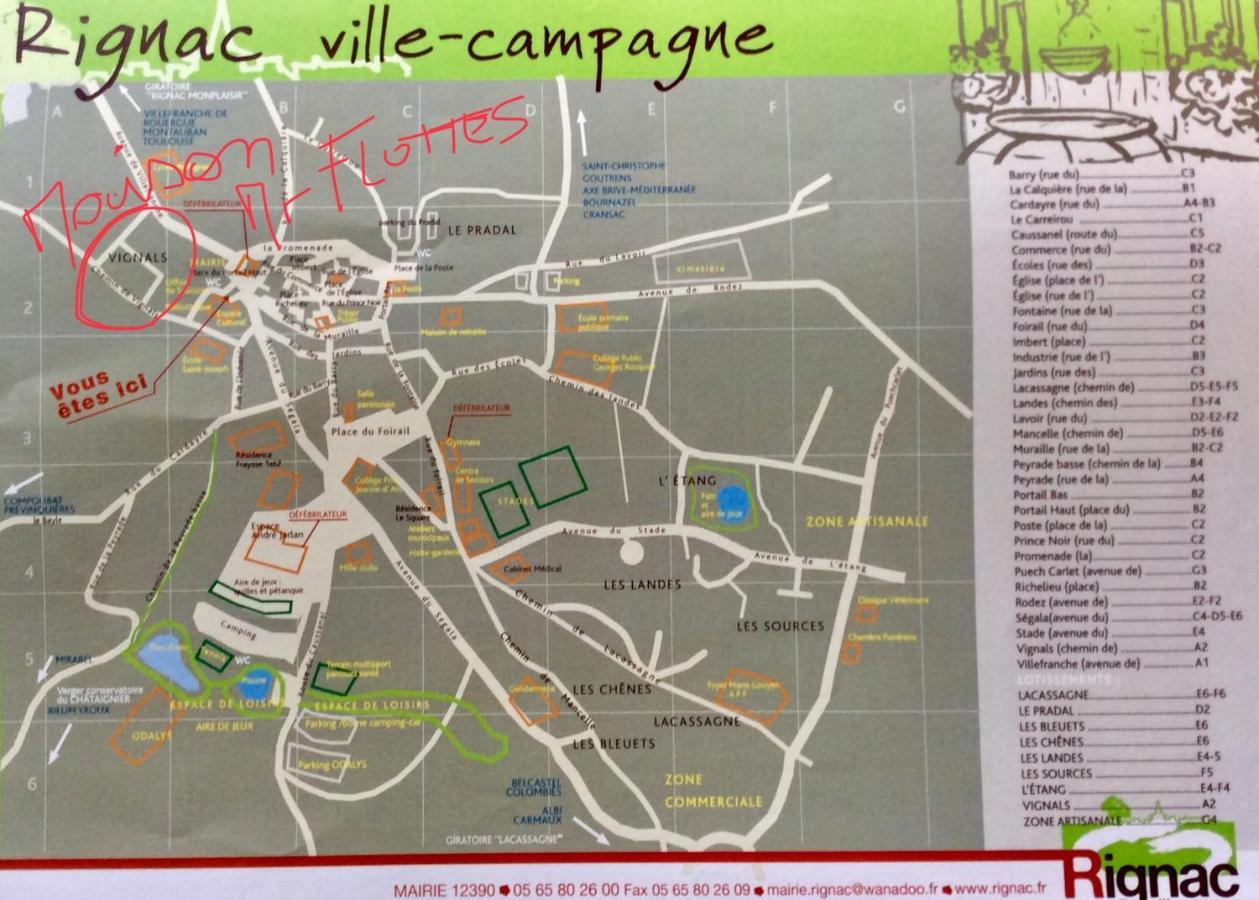 Chambre Independante + Sanitaire Pres Centre Ville Rignac  Zewnętrze zdjęcie